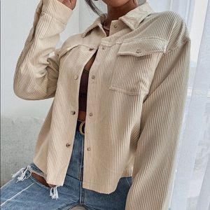 Button Front Corduroy Jacket